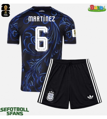 Argentina Lisandro Martinez #6 Bortaställ Barn VM 2026 Kortärmad (+ Korta byxor)